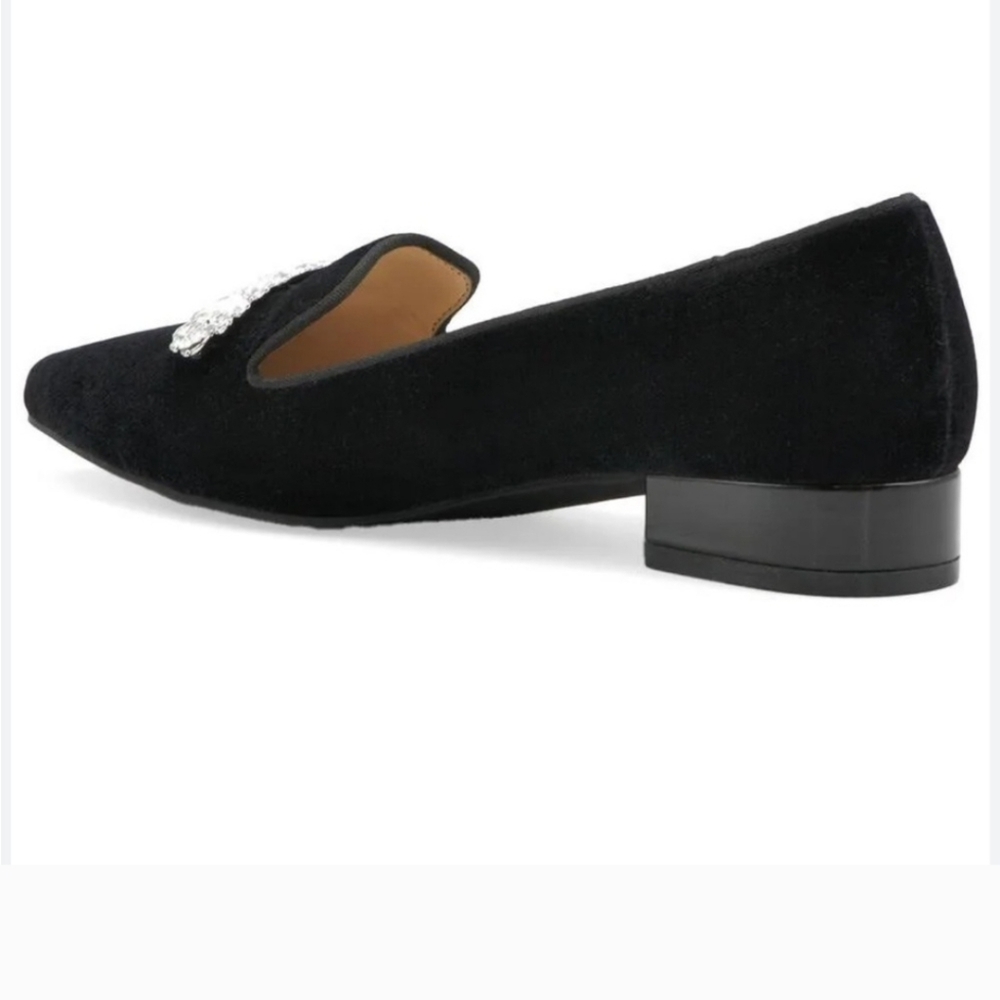 Adrianne Vittadini Elegant Velvet With Rhinestone Flats - Picture 10 of 10